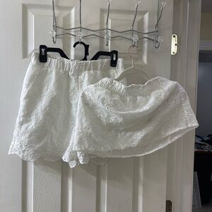 SHEIN White Two Peice Set